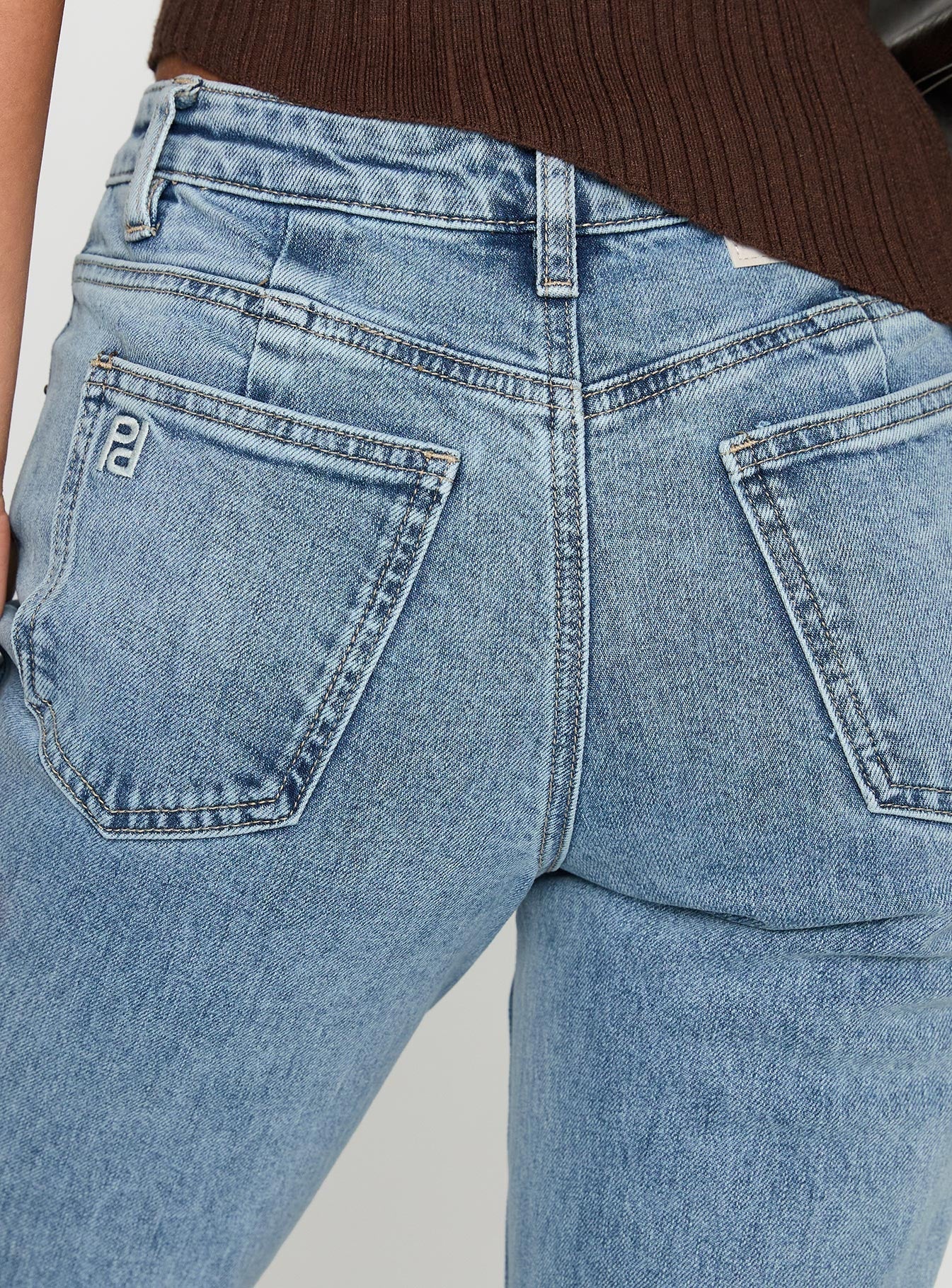 Women's Magic Mirror Mid Rise Bootleg Jeans Ice Wash | Mid-rise bootleg denim jeans 6