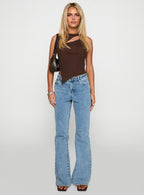 Women's Magic Mirror Mid Rise Bootleg Jeans Ice Wash | Mid-rise bootleg denim jeans 7