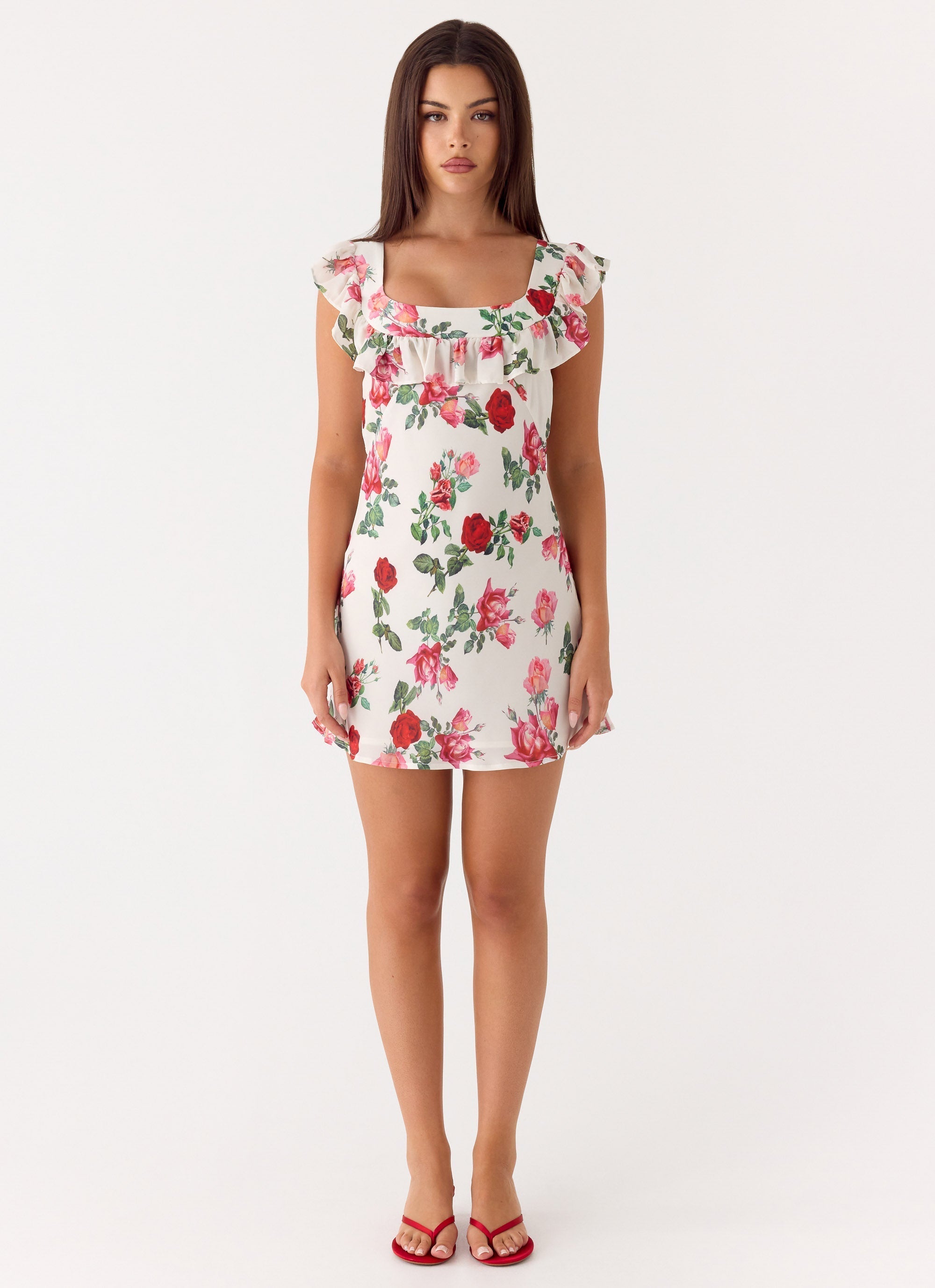 Malina | Women's Cocktail Dress with Frill Neckline | Elegant Bias Cut Design for Effortless Style 2