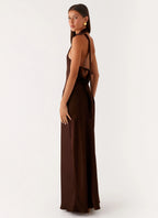 Women's Maxi Dress for Women with Halter Neck Design | Luxurious Satin for Effortless Style | Halter neckline — flatteri 5