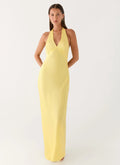 Maxi Dress with Open-Back Halterneck Design | Effortless Style for Any Occasion - Women's 0