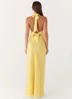 Maxi Dress with Open-Back Halterneck Design | Effortless Style for Any Occasion - Women's 1
