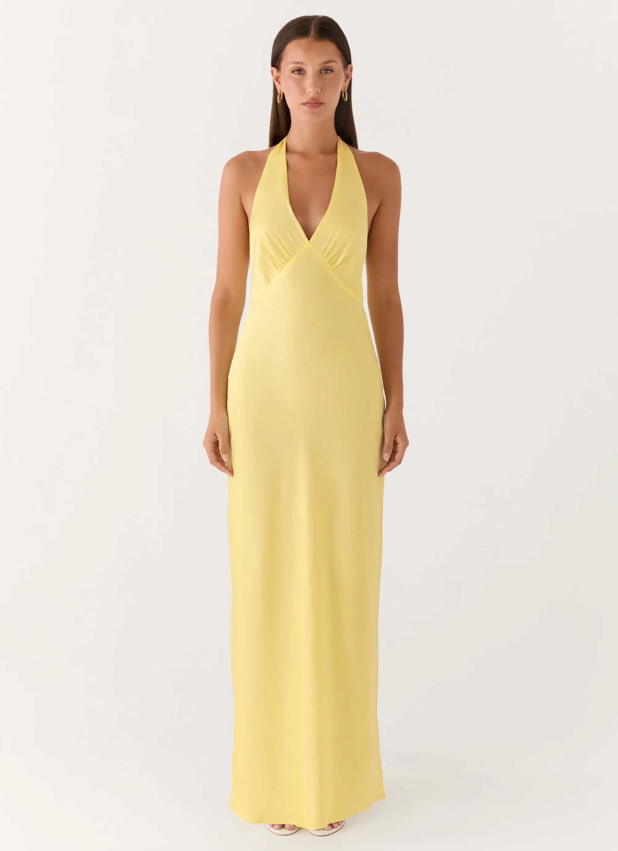 Maxi Dress with Open-Back Halterneck Design | Effortless Style for Any Occasion - Women's 3