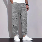 Women's Men’s Corduroy Cargo Pants with Multiple Pockets | Length: Full length 6