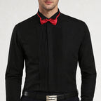 Women's Men’s Formal Tuxedo Shirt with Bow Tie and Cufflinks | Style: Tuxedo-style dress shirt 2