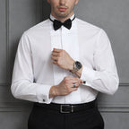 Women's Men’s Formal Tuxedo Shirt with Bow Tie and Cufflinks | Style: Tuxedo-style dress shirt 3