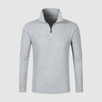 Women's Men’s Long-Sleeve Zip-Collar Top | Length: Hip-length 5
