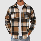 Women's Men’s Plaid Button-Up Shirt with Chest Pockets | Sleeves: Long sleeves 0