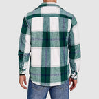 Women's Men’s Plaid Button-Up Shirt with Chest Pockets | Sleeves: Long sleeves 4