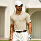 Men's Polo Shirt | Breathable Cotton Blend with Chest Pocket | Comfortable Fit for Golf and Casual Wear 1