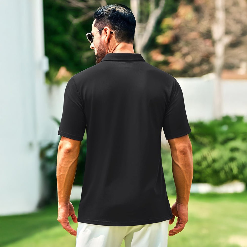 Men's Polo Shirt | Breathable Cotton Blend with Chest Pocket | Comfortable Fit for Golf and Casual Wear 7