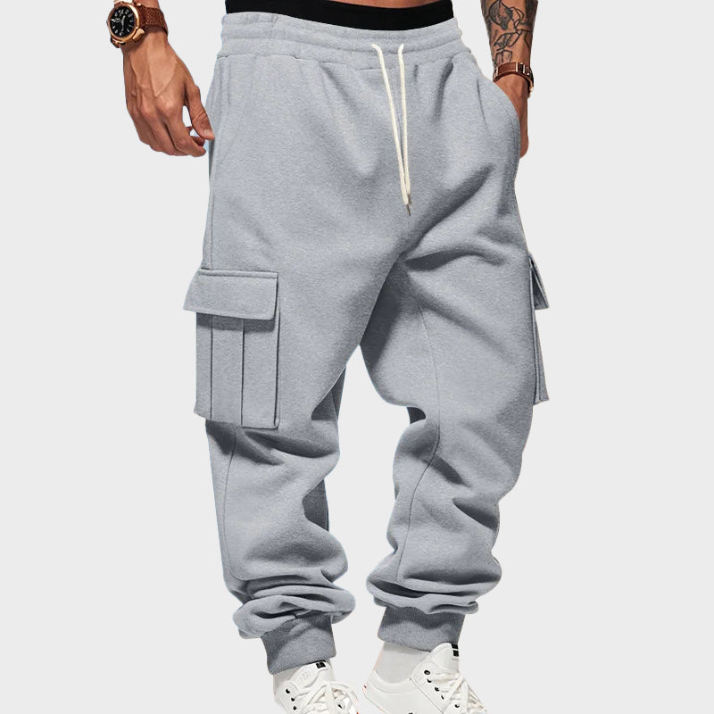 Women's Men’s Tapered Cargo Sweatpants with Fleece Lining | Length: Full length 3