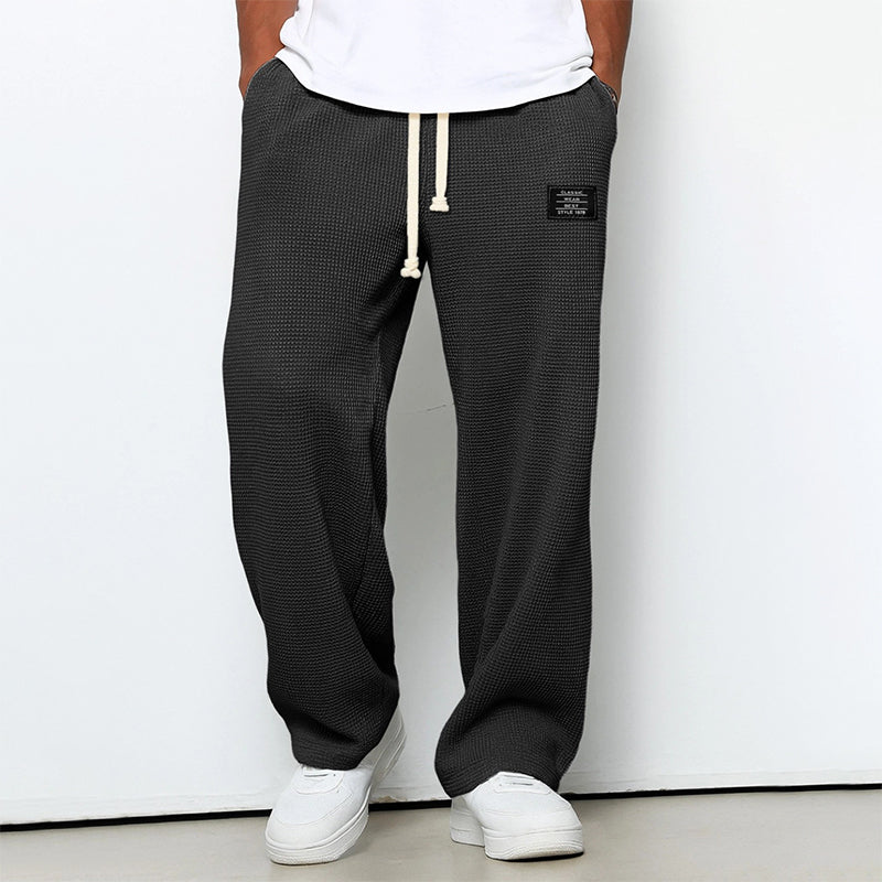Women's Men’s Waffle Knit Jogger Pants with Drawstring Waist | Fit: Relaxed fit 2