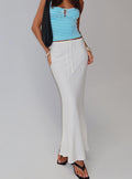 Women's Mercer Linen Blend Maxi Skirt White | Linen Maxi skirt 0
