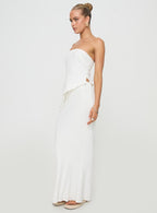 Women's Mercer Linen Blend Maxi Skirt White | Linen Maxi skirt 3