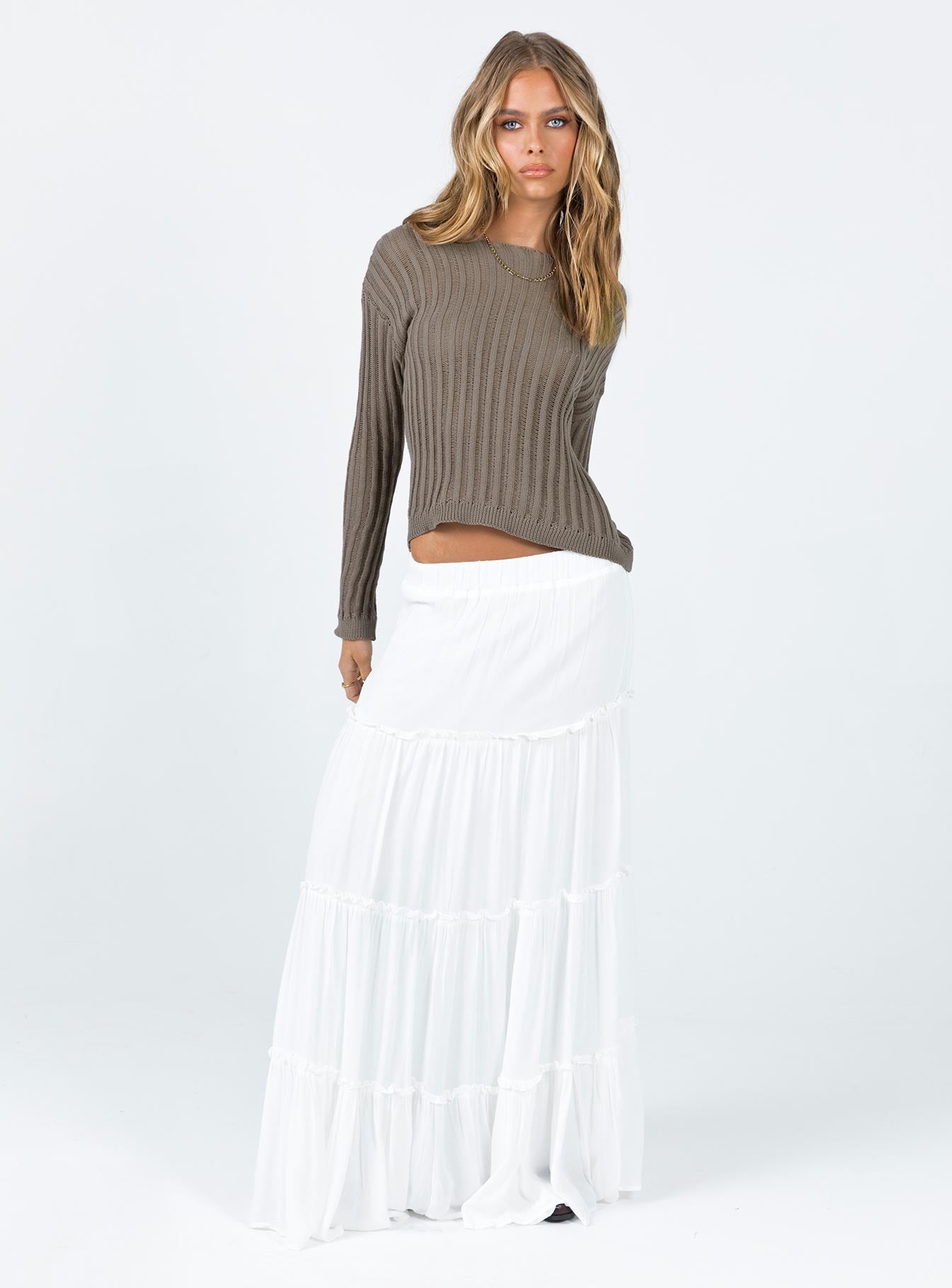 Women's Miriah Maxi Skirt White Petite | Princess Polly Petite 2