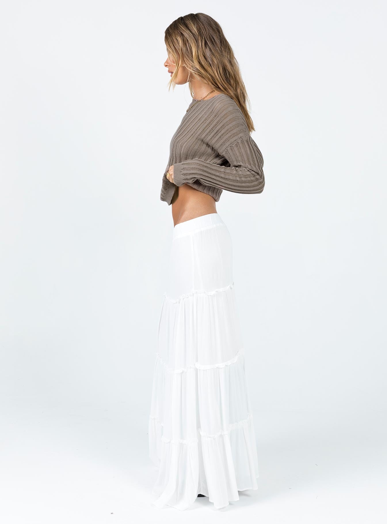 Women's Miriah Maxi Skirt White Petite | Princess Polly Petite 3