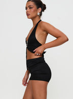 Women's Moderna Lace Shorts Black | Mid-rise lace shorts 3