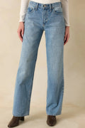 Women's More Than Ever Light Wash Relaxed Straight Leg Jeans | 100% Cotton 0