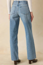 Women's More Than Ever Light Wash Relaxed Straight Leg Jeans | 100% Cotton 3