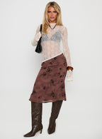 Women's Moses Midi Skirt Multi | Floral midi skirt 1