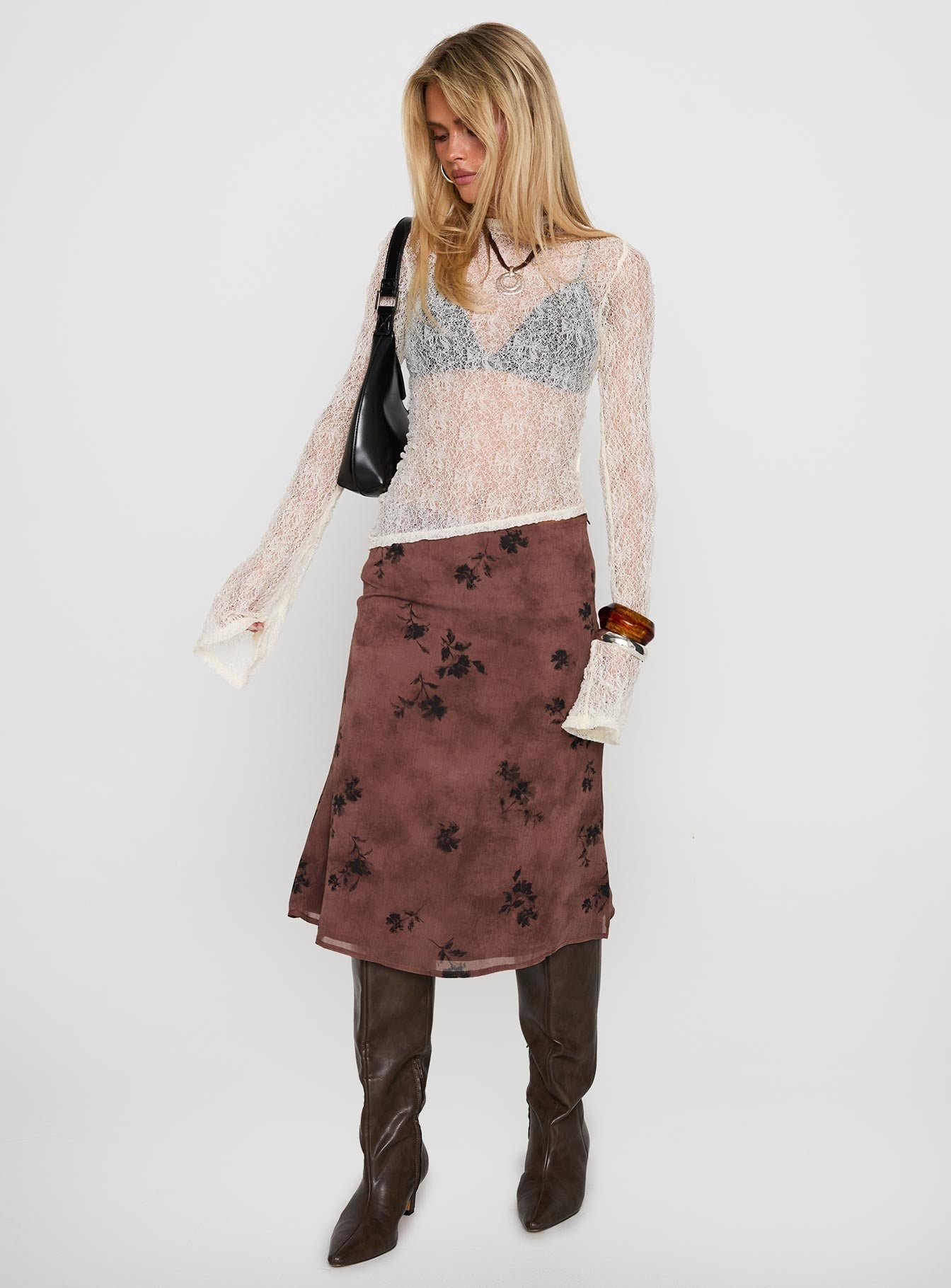 Women's Moses Midi Skirt Multi | Floral midi skirt 2