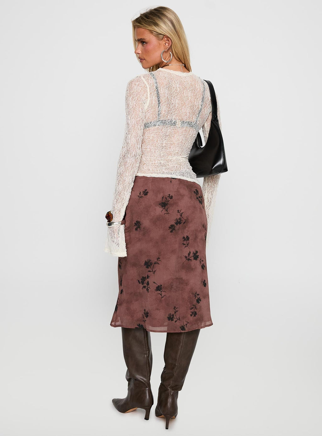 Women's Moses Midi Skirt Multi | Floral midi skirt 4