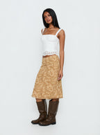 Women's Moses Midi Skirt Paisley | Low-rise midi skirt in paisley print with zip clos 3