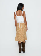 Women's Moses Midi Skirt Paisley | Low-rise midi skirt in paisley print with zip clos 4