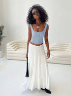 Women's Mya Maxi Skirt White 1