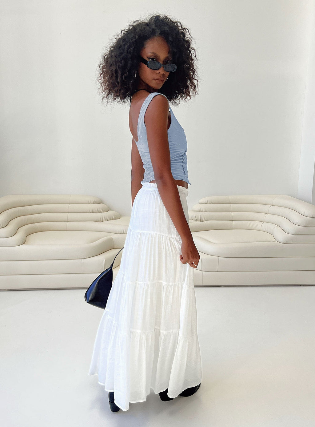 Women's Mya Maxi Skirt White 3
