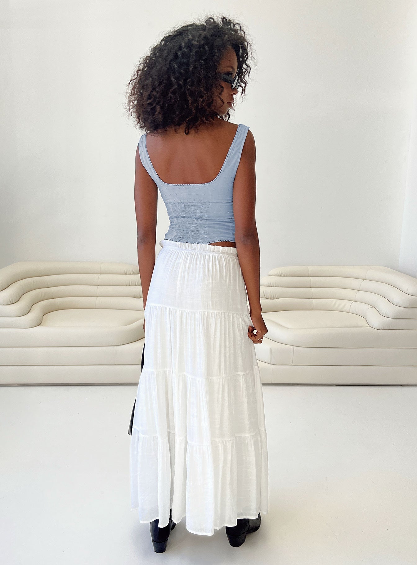 Women's Mya Maxi Skirt White 4