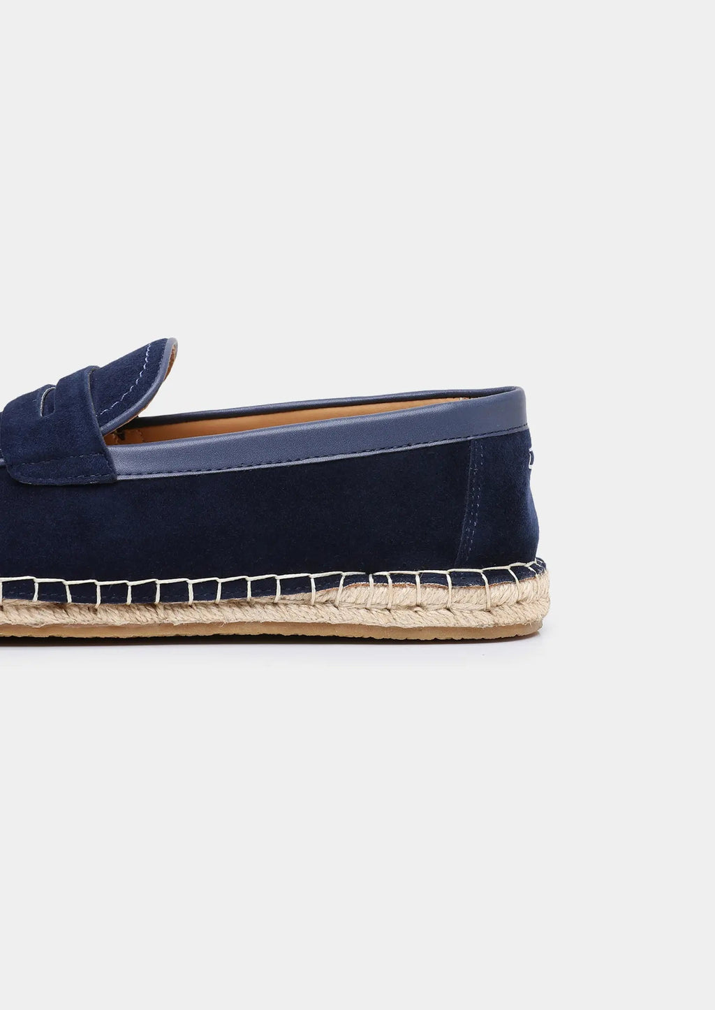 Women's Navy Blue Suede Penny Seaside Espadrilles 2