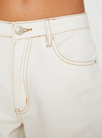 Women's Naylor Mid Rise Wide Leg Jeans Cream Tall | Princess Polly Tall 4