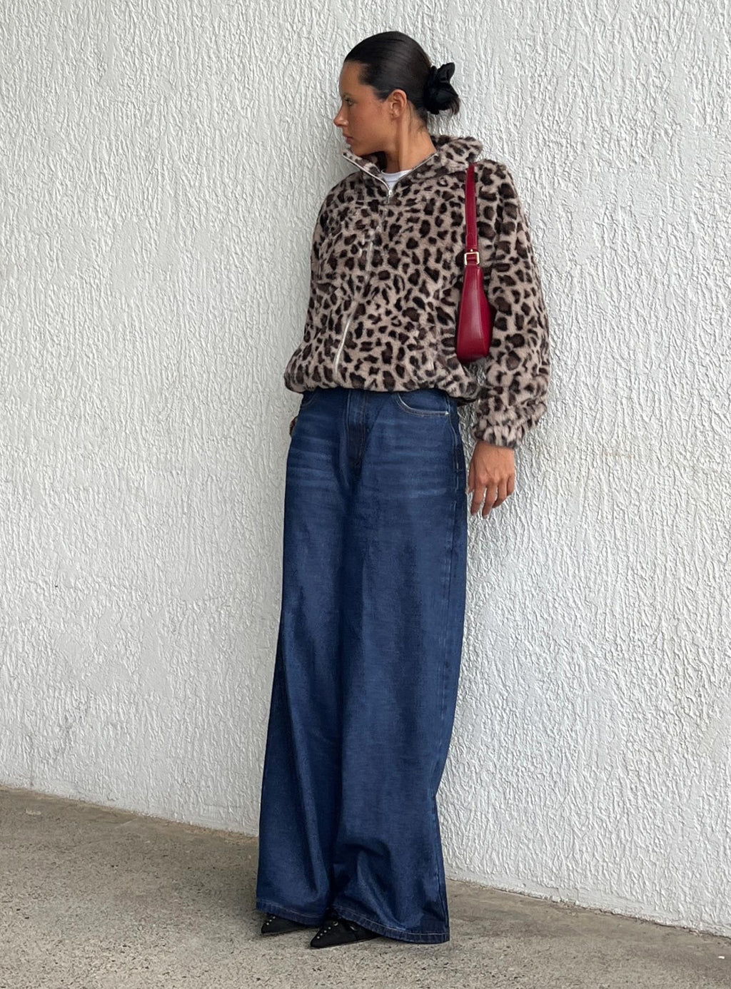 Women's Naylor Mid Rise Wide Leg Jeans Mid Blue Denim | Mid-rise wide-leg denim jeans 7