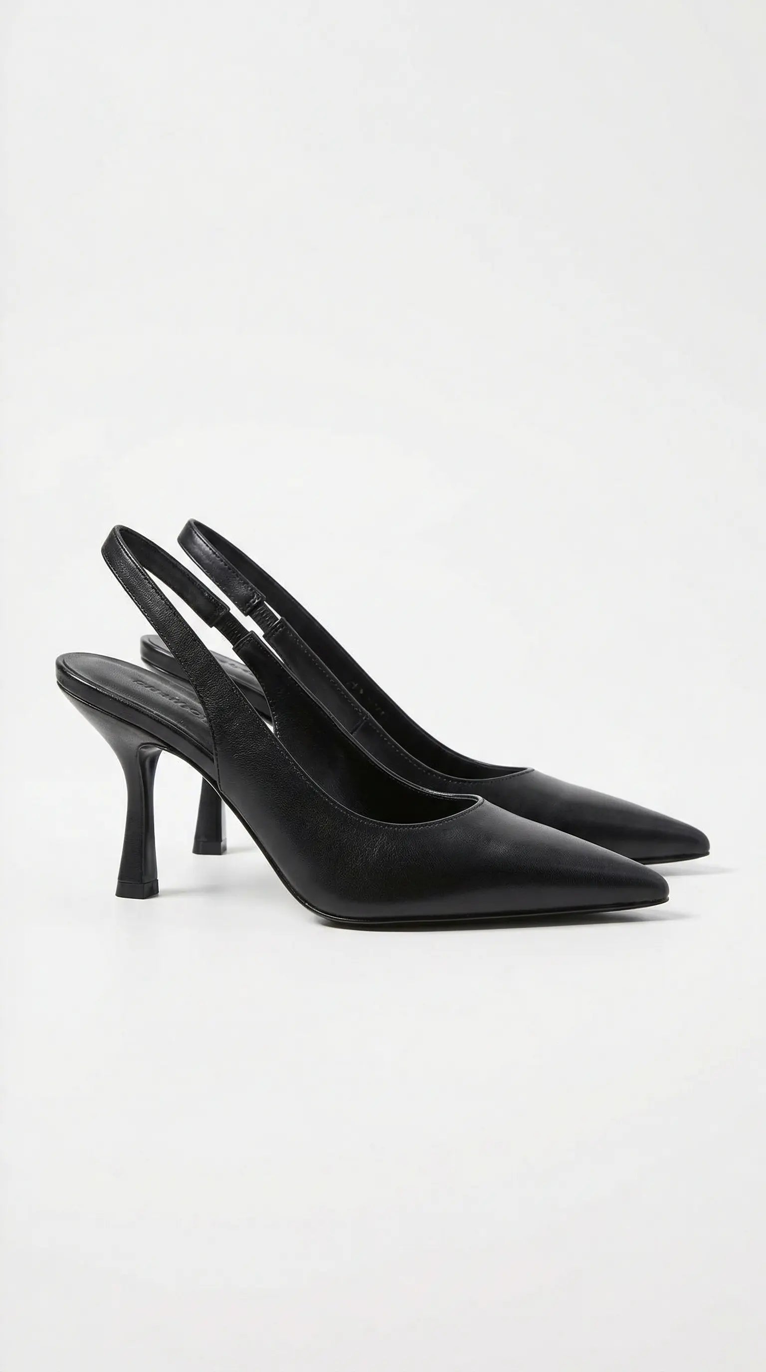 Women's Nicole Collection | Women's Black Heels with Adjustable Slingback Strap | Elegant Pointed Toe Design for All-Day 3