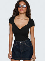 Women's Nicolina Low Rise Denim Mini Skirt Raw Denim | Raw denim mini skirt with a low-rise fit 7