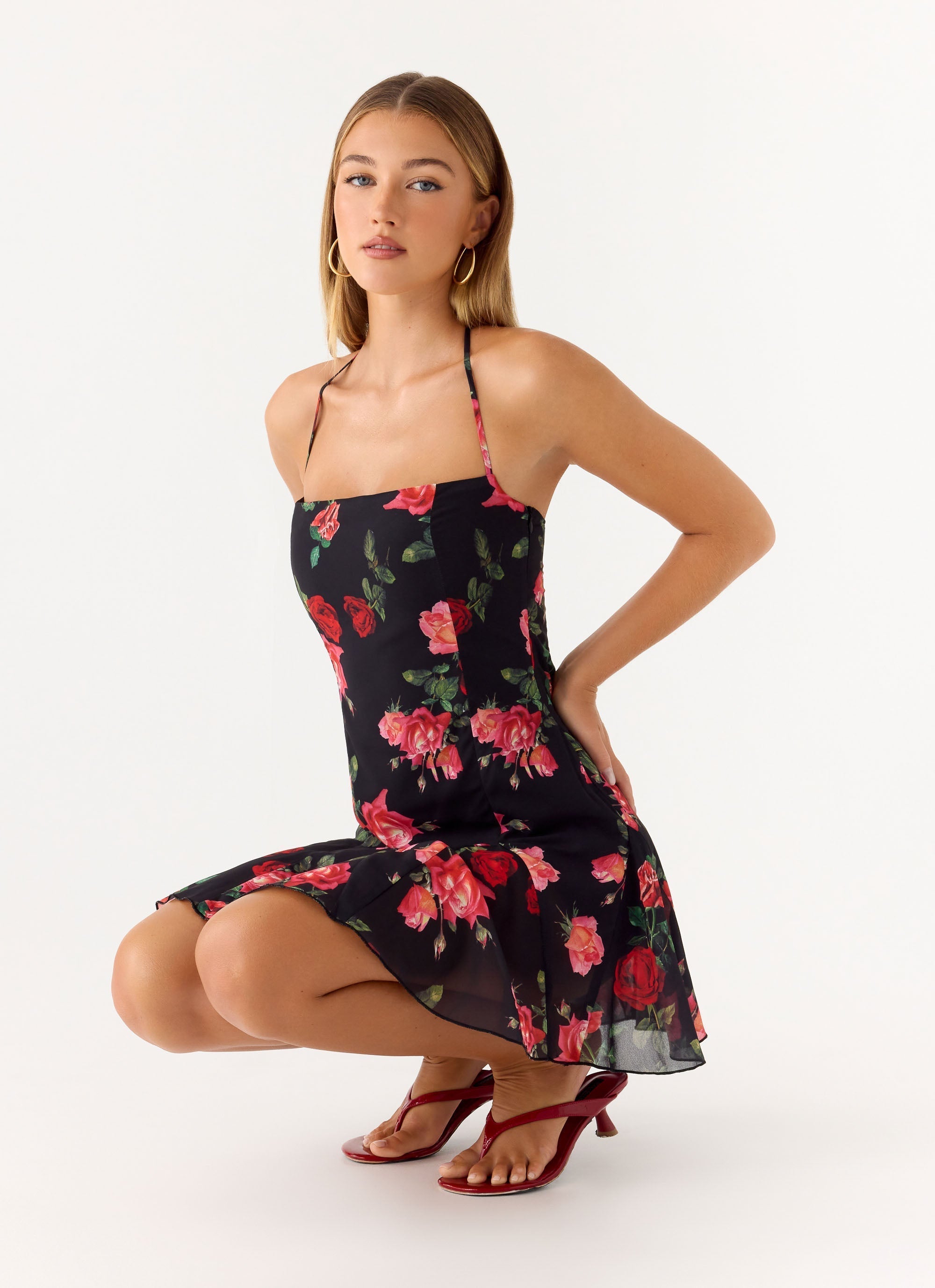 Nikyta Collection | Women's Mini Dress with Halter Straps | Effortless Fit for Night Out 4