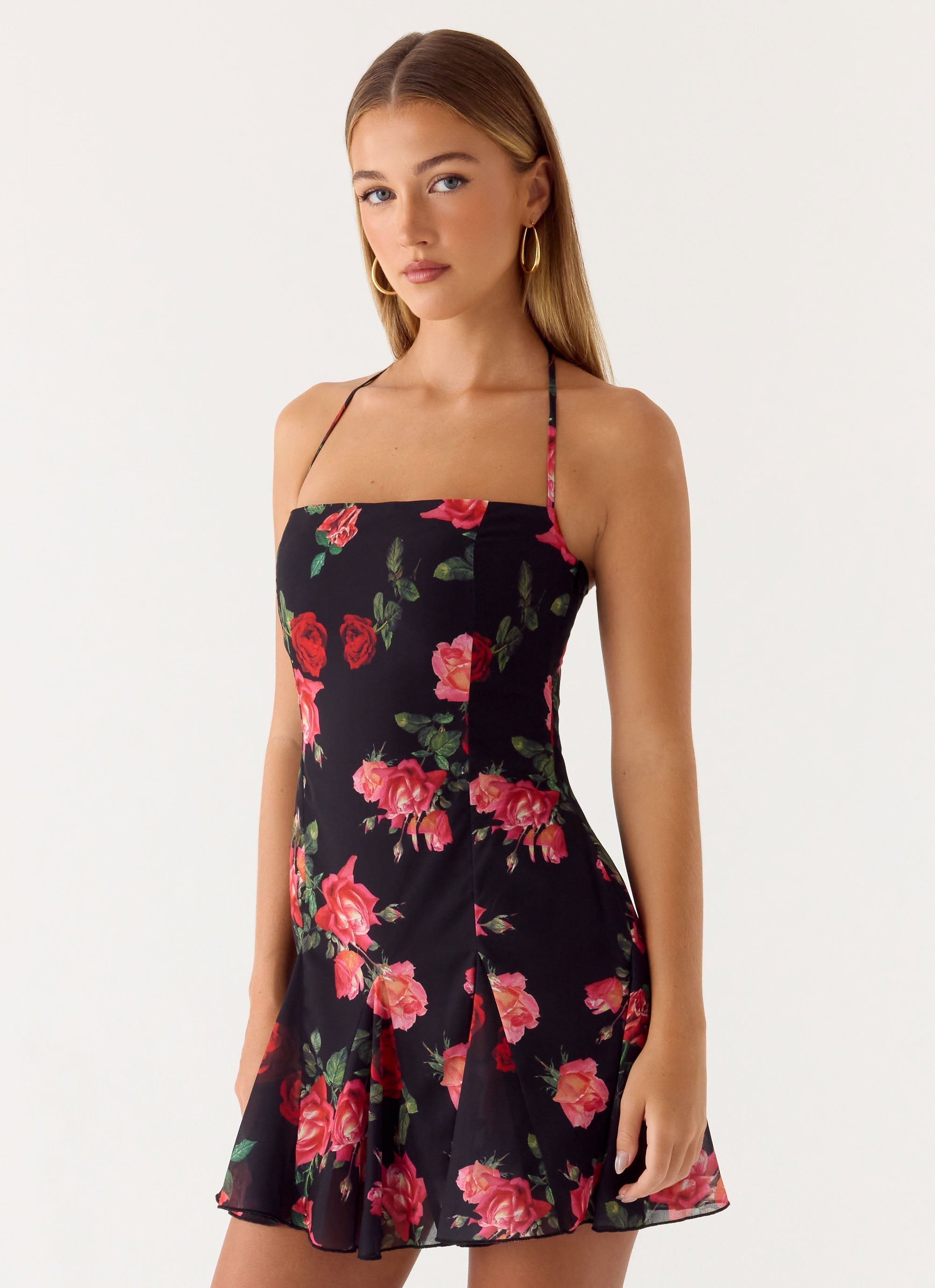 Nikyta Collection | Women's Mini Dress with Halter Straps | Effortless Fit for Night Out 5