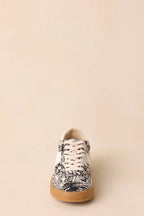 Women's No Rush At All Ivory Floral Print Sneakers | Sole measures 1" 6