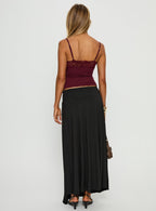 Women's Nola Hardware Slit Maxi Skirt Black | Maxi skirt with hardware & slit detail 3