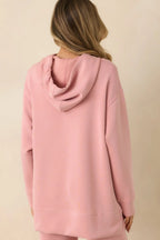 Women's Nothing Extra Powder Pink Hoodie Sweatshirt | 48% Polyester 5