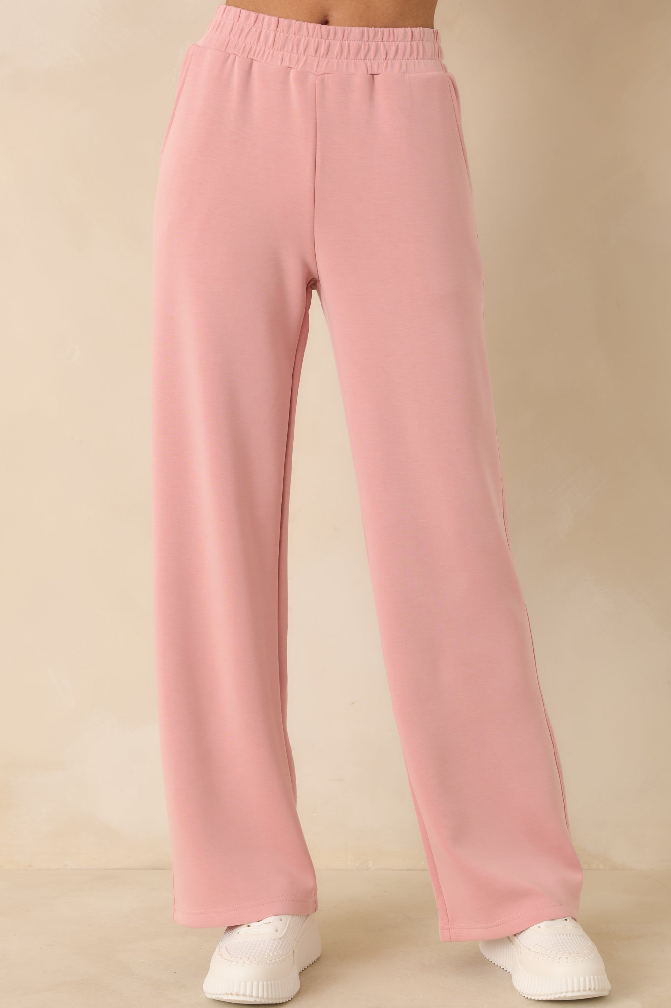 Women's Nothing Extra Powder Pink Wide Leg Sweatpants | 48% Modal 0