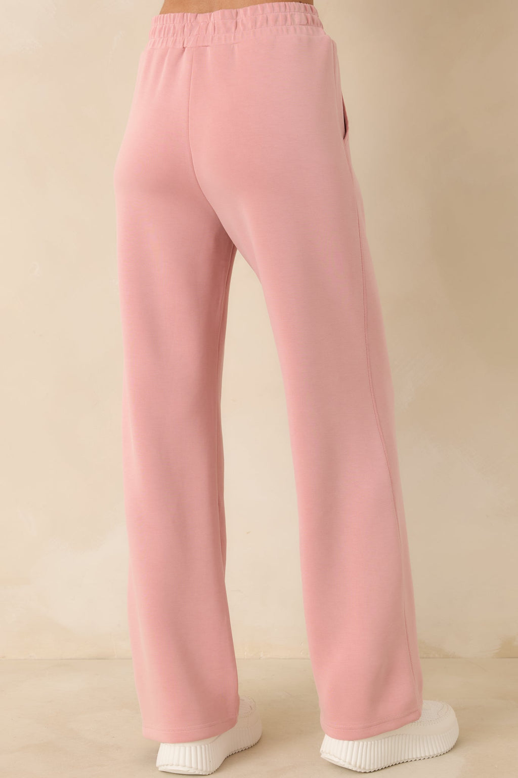 Women's Nothing Extra Powder Pink Wide Leg Sweatpants | 48% Modal 4