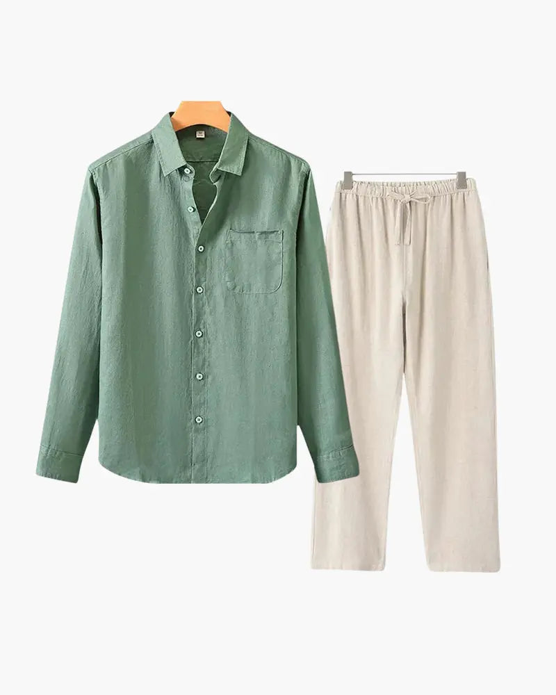 Women's Old Money Linen Combo (Longsleeve) 0