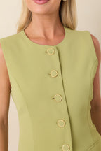 Women's On My A-Game Matcha Green Sleeveless Top | 100% Polyester 7