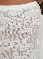 Women's Opresia Crochet Maxi Skirt White | Crochet maxi dress in low-rise 5