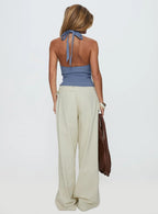 Women's Paltrow Mid Rise Wide Leg Cargo Jeans Cream Petite | Princess Polly Petite 4