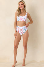 Women's Paradisa Delphina Multi High Waist Bikini Bottoms | 85% Polyester & 15% Spandex 1