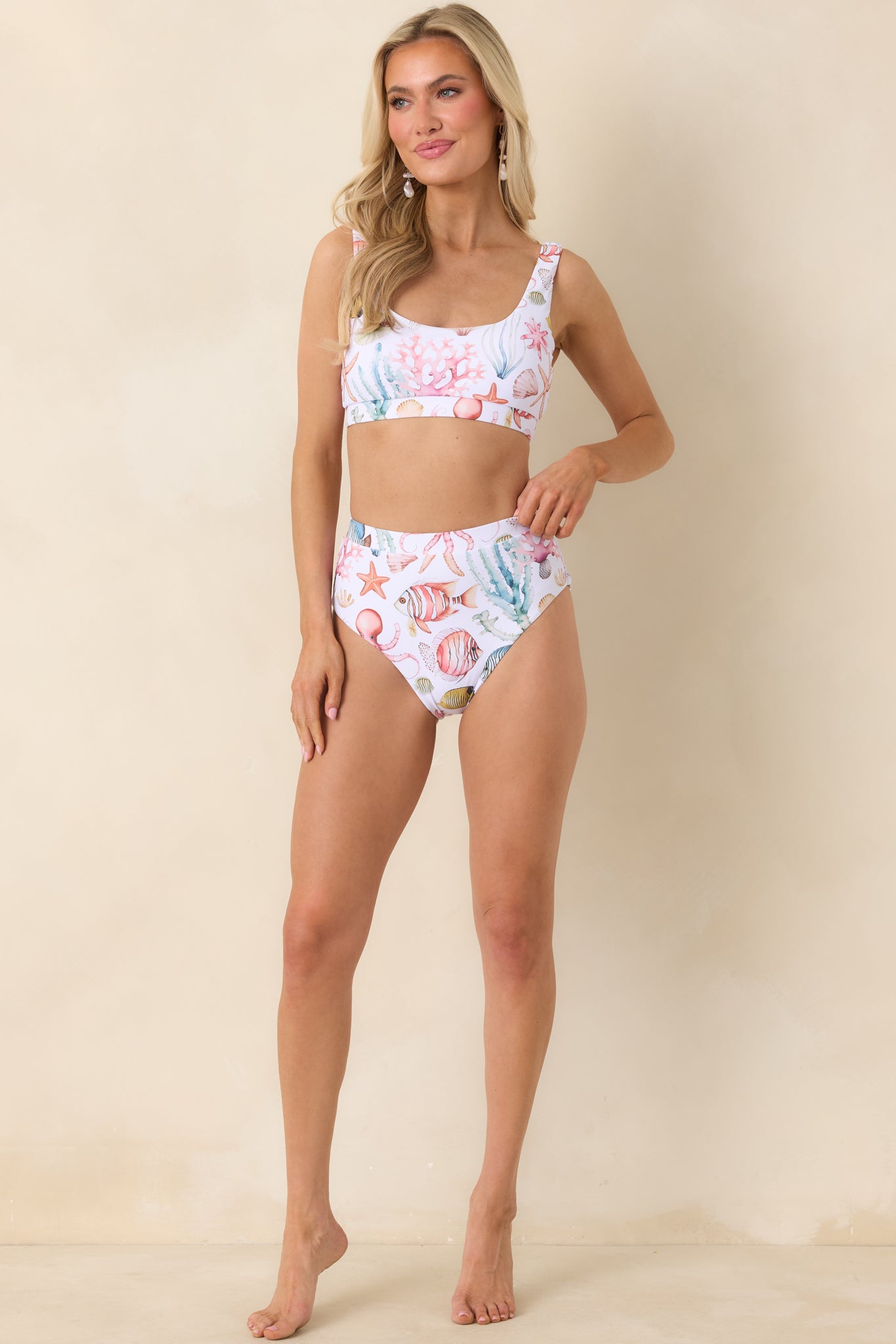 Women's Paradisa Delphina Multi Sporty Scoop Bikini Top | 95% Polyester & 15% Spandex 3